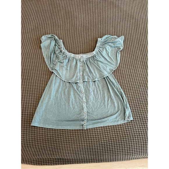 American Eagle‎ Blouse | Womens Off the Shoulder Soft Knit Blouse - Picture 2 of 6